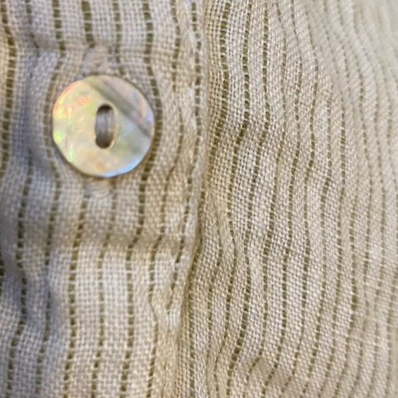 Tahari Cream Button-Up Tunic - Picture 3 of 7